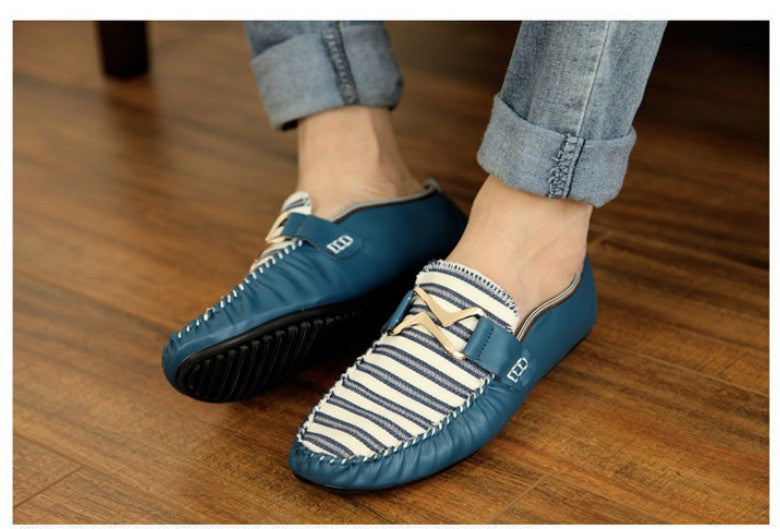 Striped Casual Driving Shoes