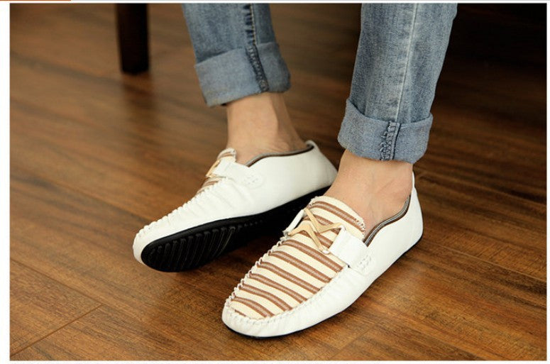 Striped Casual Driving Shoes