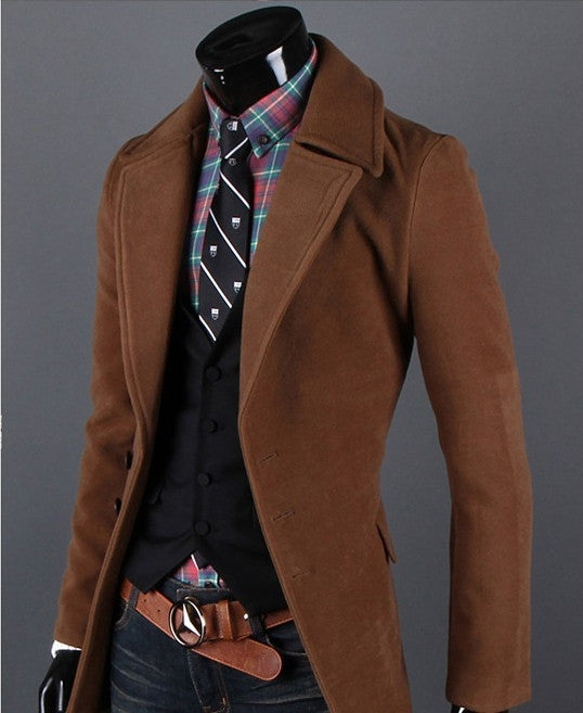 Three Quarter Length Slim Fit Tracker Trenchcoat