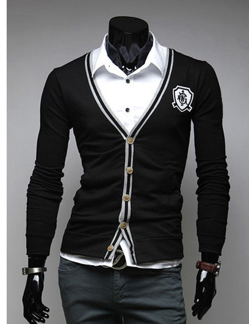 Preppy Crest Cardigan