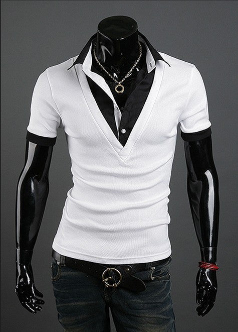 Deep Vneck Stylish Slim Fit T-shirt