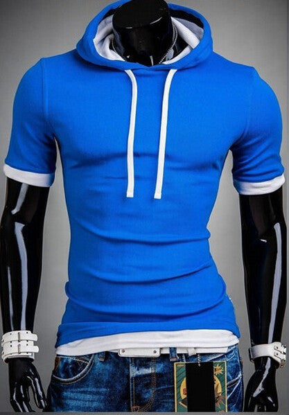 2015 Slim Fit Short Sleeve Hoodie