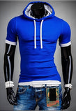 2015 Slim Fit Short Sleeve Hoodie