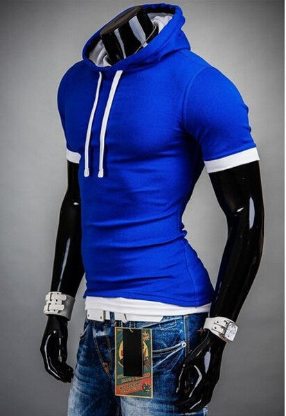 2015 Slim Fit Short Sleeve Hoodie