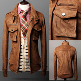 Suede Slim Fit Motorcycle Jacket