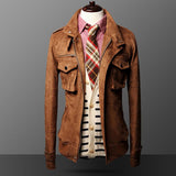 Suede Slim Fit Motorcycle Jacket