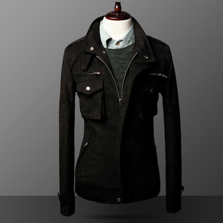 Suede Slim Fit Motorcycle Jacket