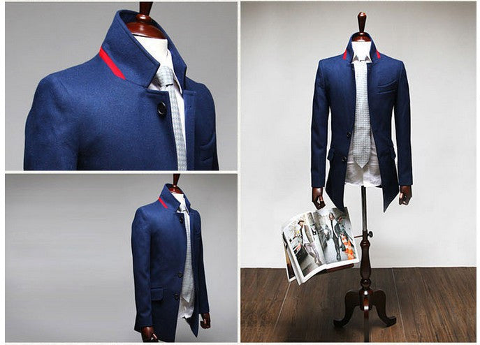 Mandarin Collar Slim Fit Korean Style Jacket