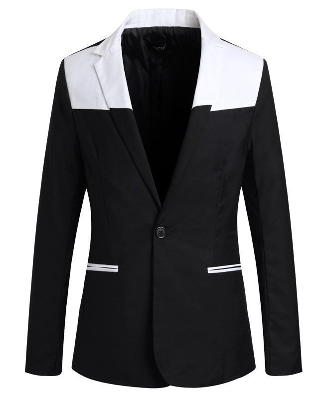 Black & White Mosaic One Button Blazer