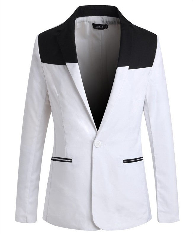 Black & White Mosaic One Button Blazer