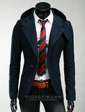 Slim Fit Blazer With Hoodie