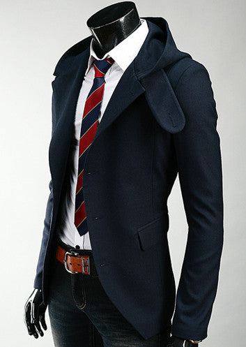 Slim Fit Blazer With Hoodie