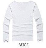 Classic Cotton V Neck Long Sleeve T-shirt