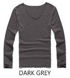 Classic Cotton V Neck Long Sleeve T-shirt