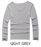 Classic Cotton V Neck Long Sleeve T-shirt