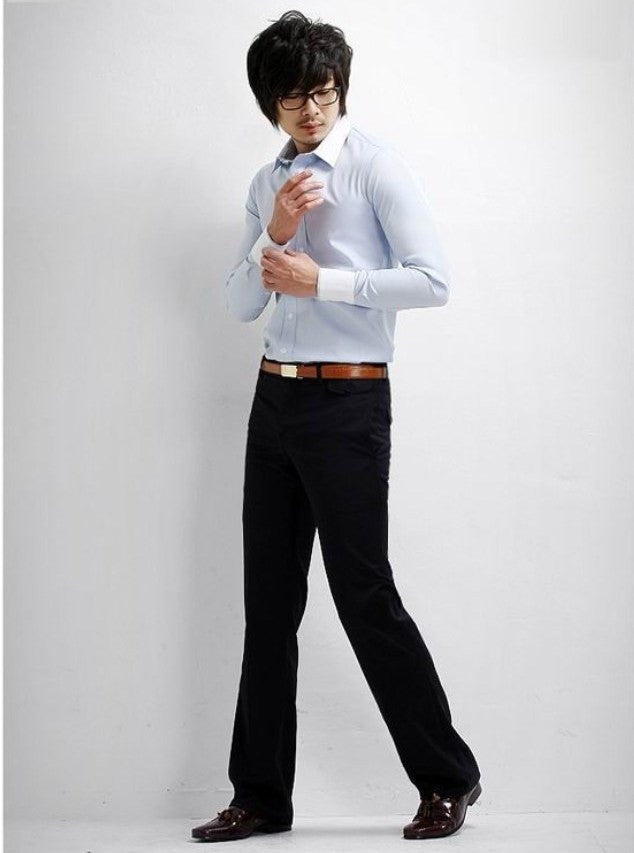 Flat Front Midrise Slim Fit Dress Pants