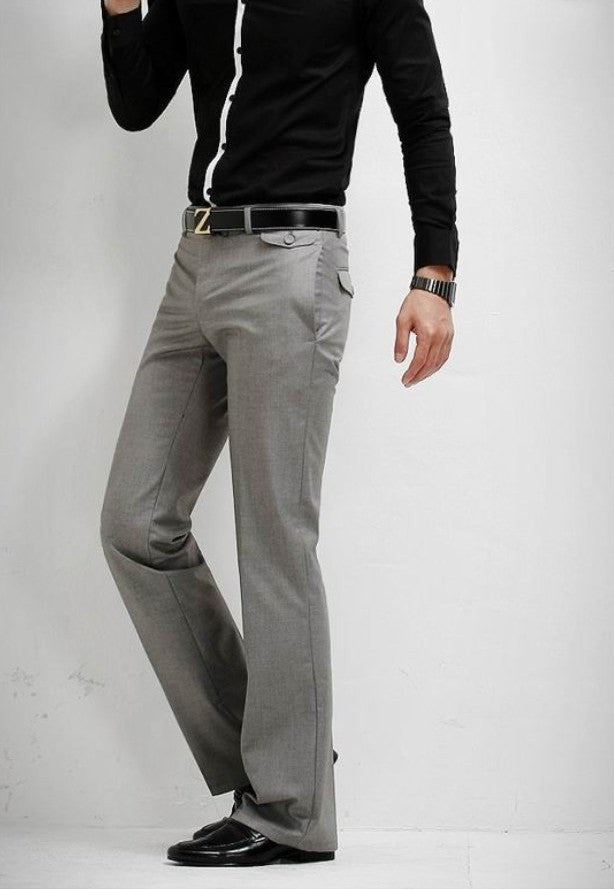 Flat Front Midrise Slim Fit Dress Pants