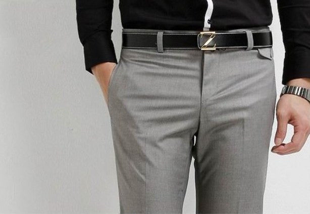 Flat Front Midrise Slim Fit Dress Pants