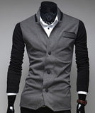 Korean Style 2-Tone Slim Fit Casual Jacket