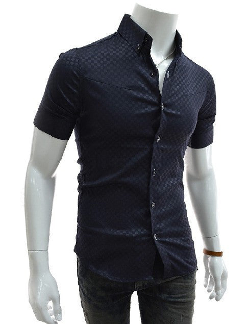 Subtle Pattern Short Sleeve Shirt