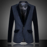 Blue Polka Dots Night Time Blazer