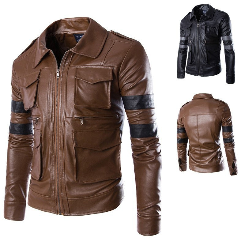 "Resident Evil" Style Faux Leather Jacket