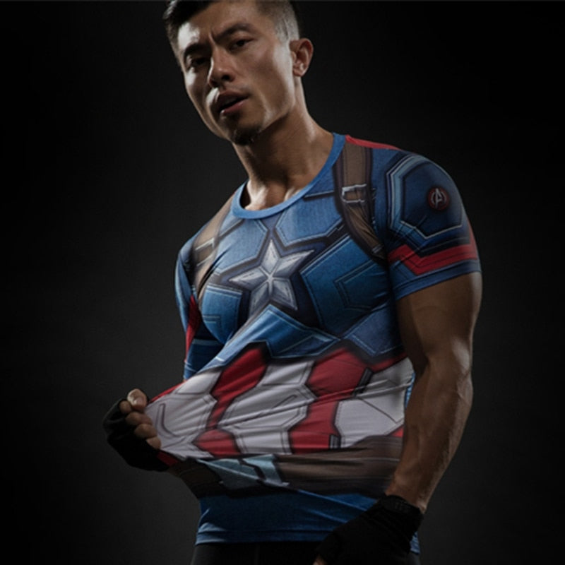 Short Sleeve Superhero Compression Shirt