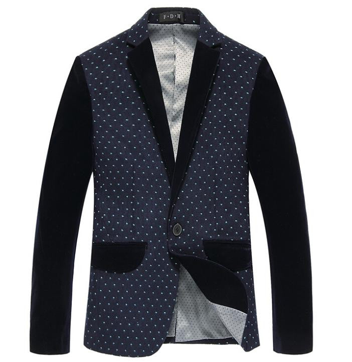 Blue Polka Dots Night Time Blazer