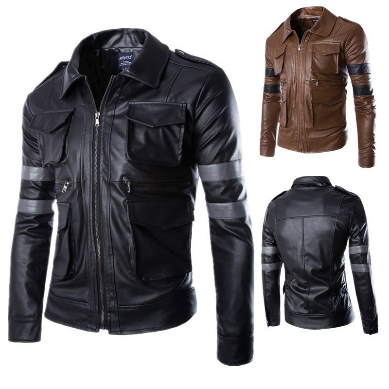 "Resident Evil" Style Faux Leather Jacket