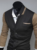 Korean Style 2-Tone Slim Fit Casual Jacket