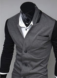 Korean Style 2-Tone Slim Fit Casual Jacket