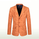 Stone Washed Effect Three Button Casual Blazer