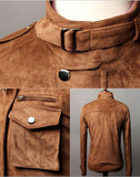 Suede Slim Fit Motorcycle Jacket