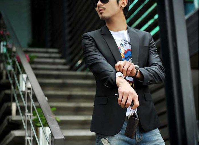 Bamboo Fiber Slim Fit Casual Spring Blazer