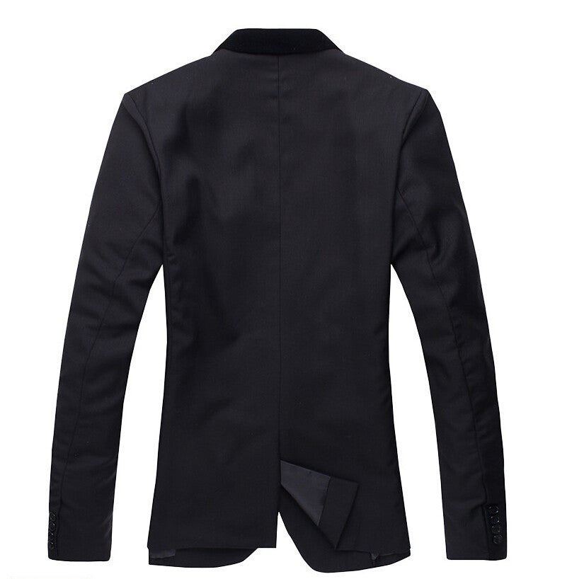 Two Tone Single Button Slim Fit Blazer