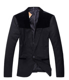 Two Tone Single Button Slim Fit Blazer