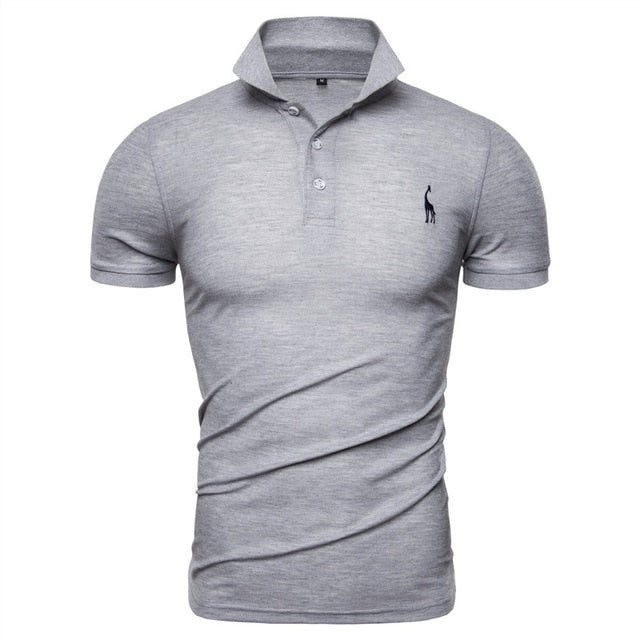 Summer 2019 Men’s Casual Deer Cotton Polo Shirt