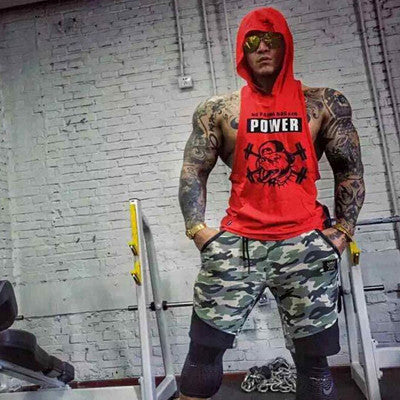 Skull Bodybuilding Stringer Hoody/Tank Top Pullover Hoody