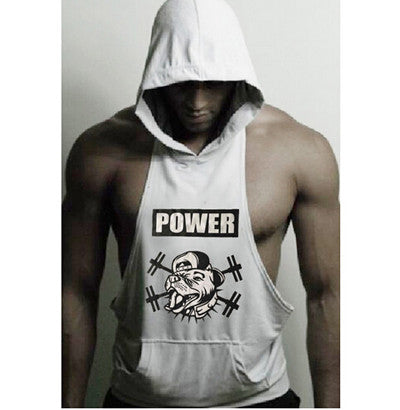 Skull Bodybuilding Stringer Hoody/Tank Top Pullover Hoody