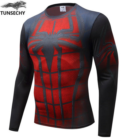 2018 Winter Collection- New TUNSECHY Men's Superhero Style Compression Shirt