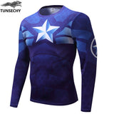 2018 Winter Collection- New TUNSECHY Men's Superhero Style Compression Shirt