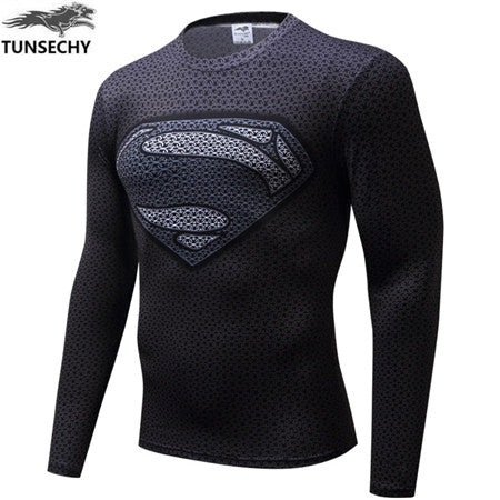 2018 Winter Collection- New TUNSECHY Men's Superhero Style Compression Shirt