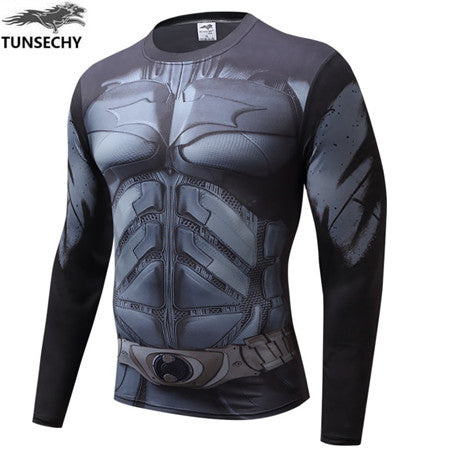 2018 Winter Collection- New TUNSECHY Men's Superhero Style Compression Shirt