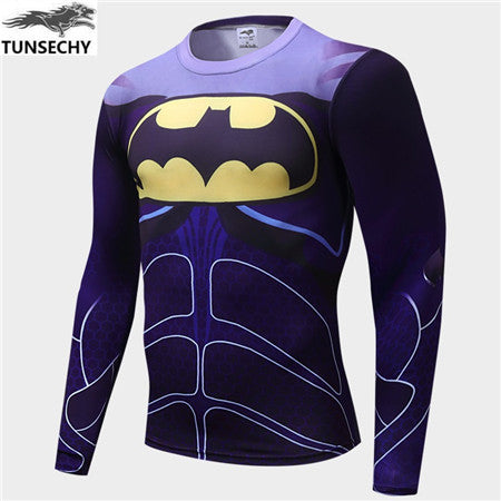 2018 Winter Collection- New TUNSECHY Men's Superhero Style Compression Shirt