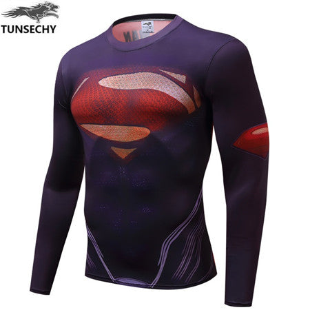 2018 Winter Collection- New TUNSECHY Men's Superhero Style Compression Shirt