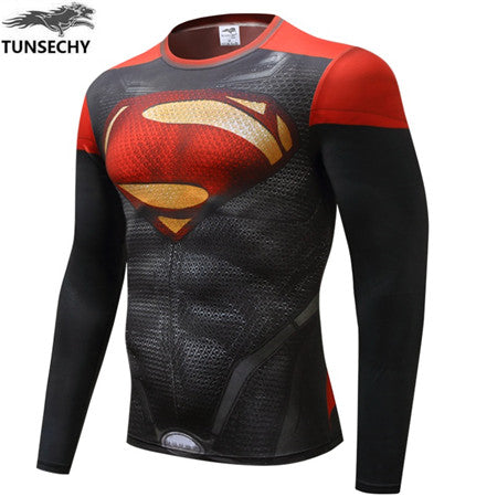 2018 Winter Collection- New TUNSECHY Men's Superhero Style Compression Shirt