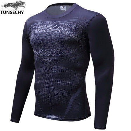 2018 Winter Collection- New TUNSECHY Men's Superhero Style Compression Shirt