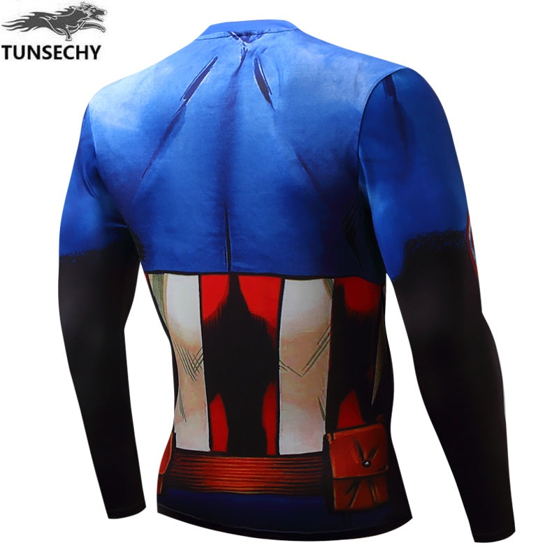 2018 Winter Collection- New TUNSECHY Men's Superhero Style Compression Shirt