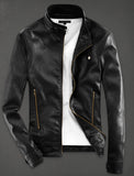 2017 Spring/Fall Collection Men's Slim Fit Faux Leather Jacket