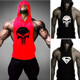 Skull Bodybuilding Stringer Hoody/Tank Top Pullover Hoody